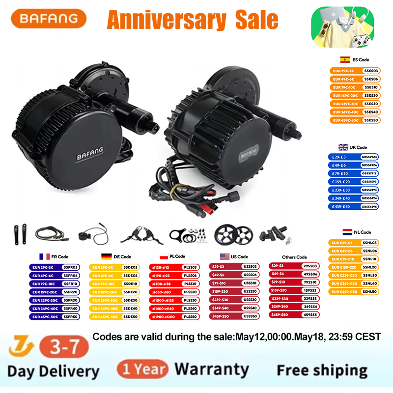 Bafang BBSHD 1000W 52V 48V 68m - Mid Drive Conversion Kit 1000W recensie en prijs