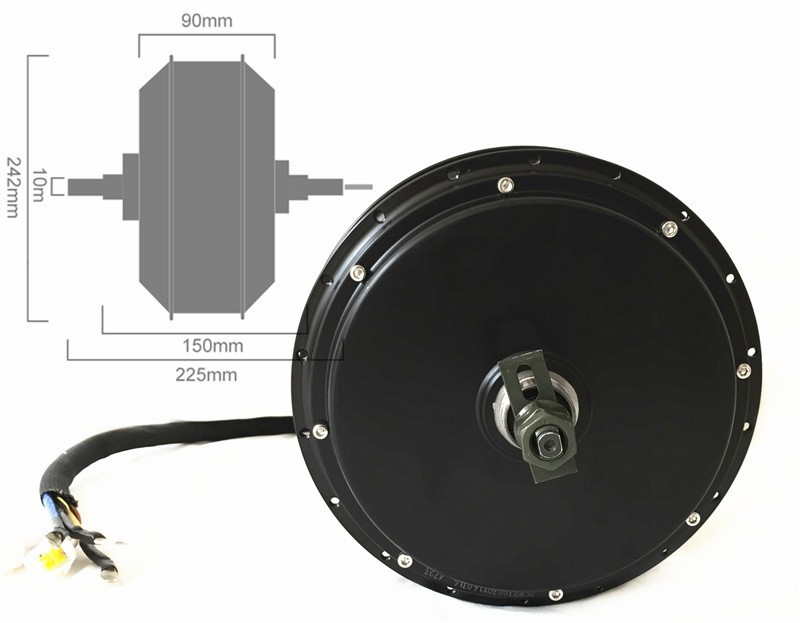 QS205 V3 48-72V 5000W 3.5T/5T  - 5000W Hub Motor Kit 72V recensie en prijs